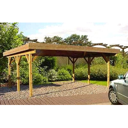 Carport (Flachdach) - 500 x 500 cm, Bausatz mit Statik